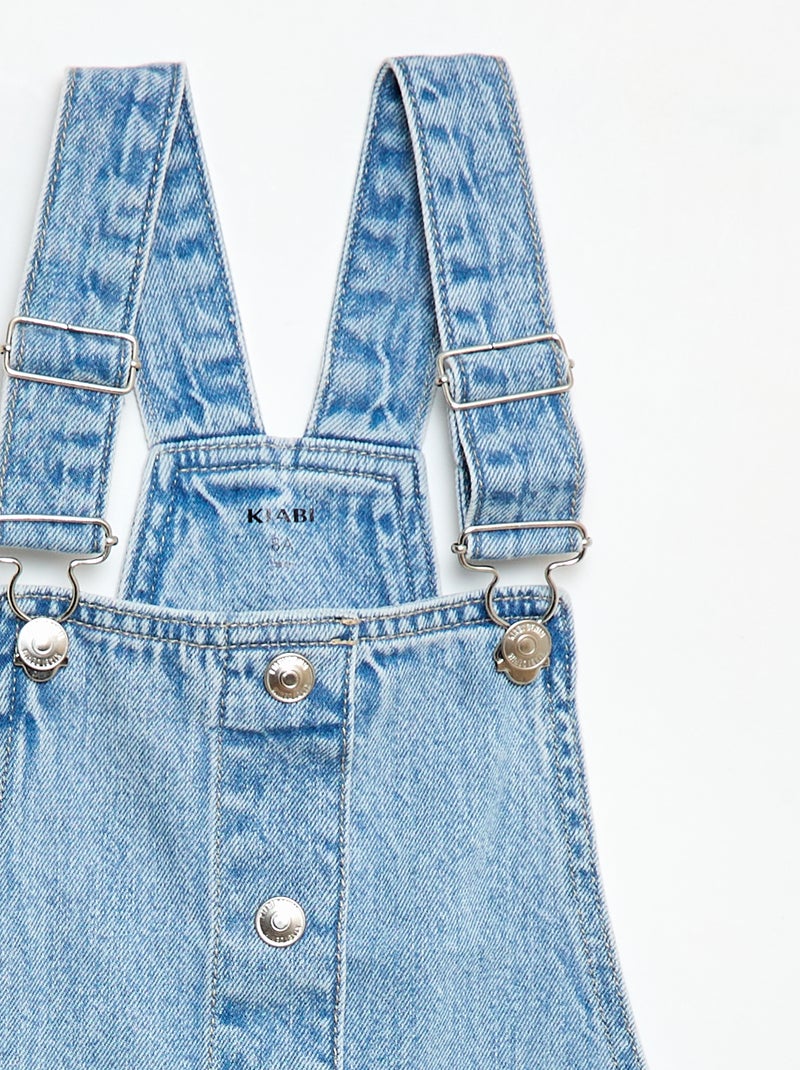 Jeans tuinbroekjurk Blauw - Kiabi