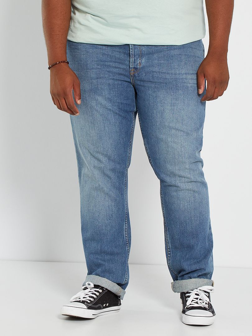 Jeans van 100% katoen steen - Kiabi