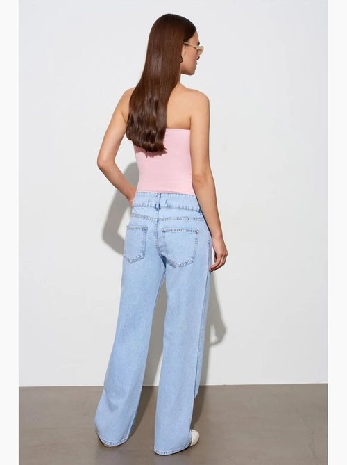 Jeans van katoendenim met wijde pijpen dilvin - Kiabi Jeans van katoendenim met wijde pijpen dilvin - Kiabi