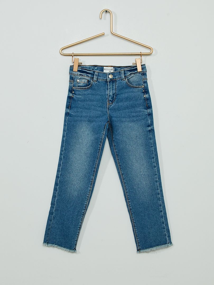 Jeans van stretchkatoen met sterrenprint BLAUW - Kiabi