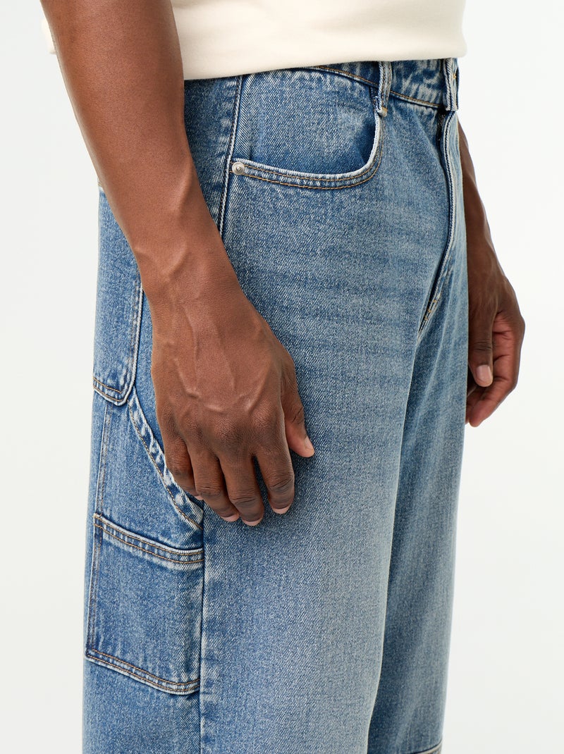 Jeans wide fit / loose fit met 5 zakken Blauw - Kiabi