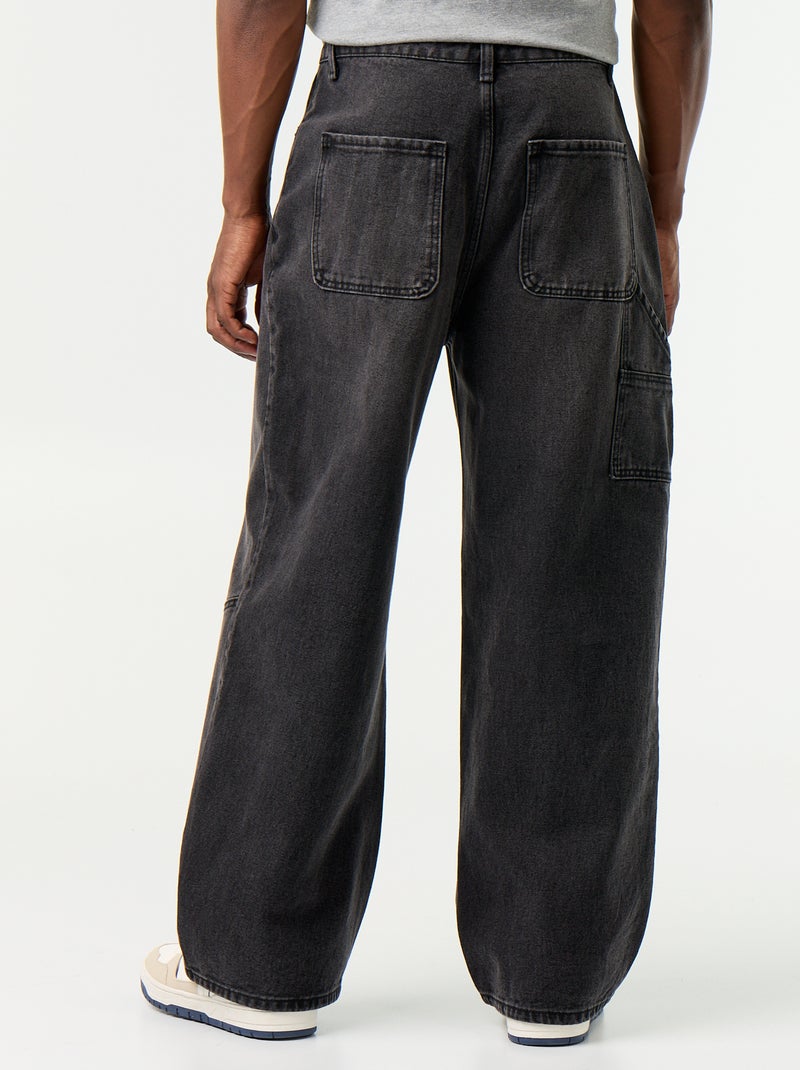 Jeans wide fit / loose fit met 5 zakken Zwart - Kiabi