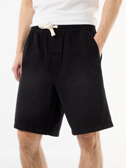 Jeansbermuda met elastische tailleband - Kiabi