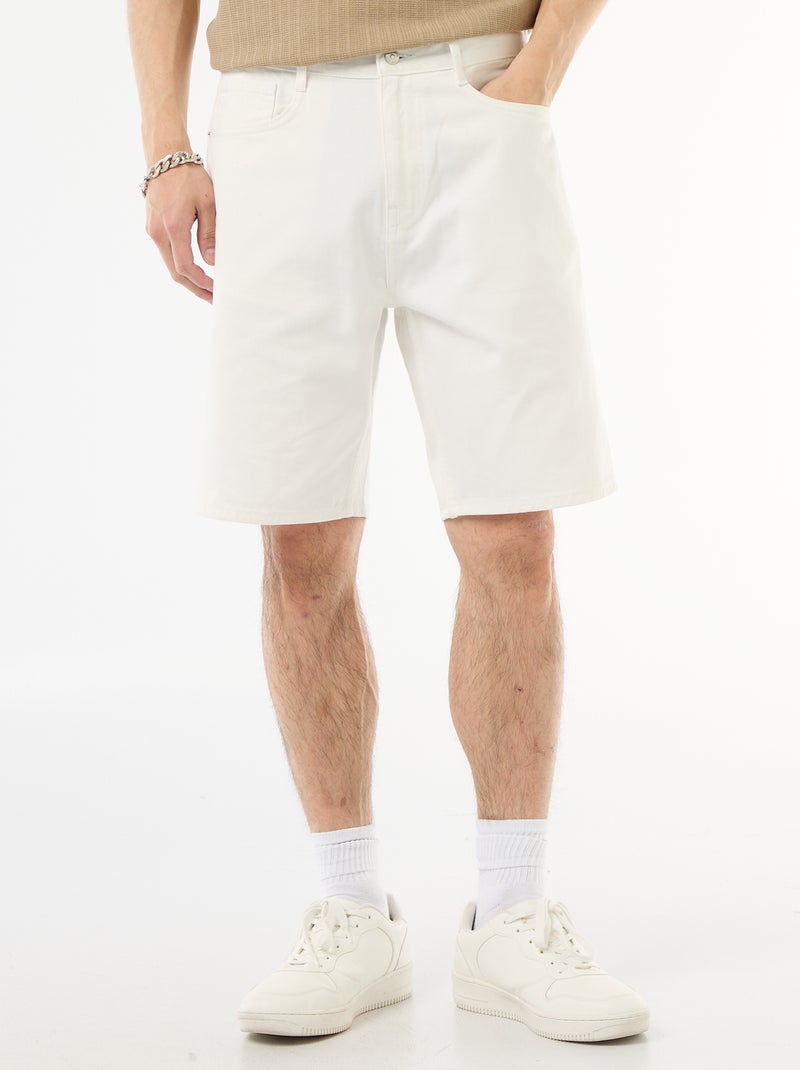 Jeansbermuda Wit - Kiabi
