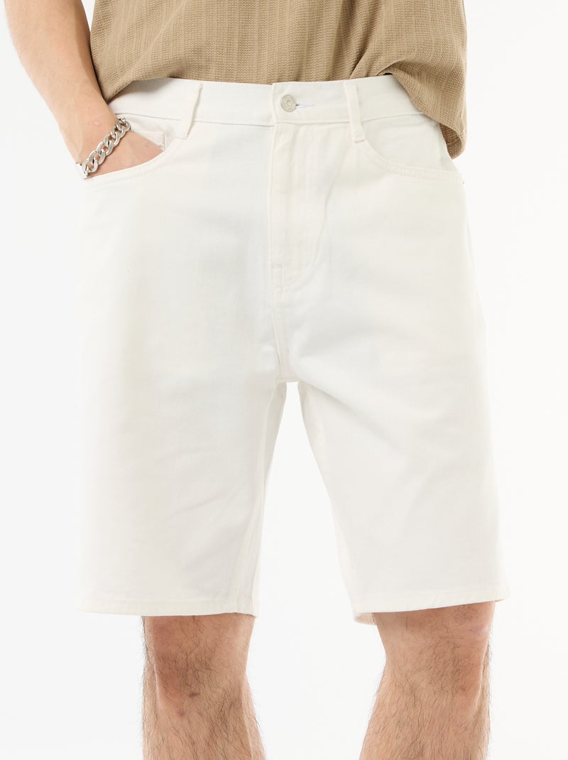 Jeansbermuda Wit - Kiabi