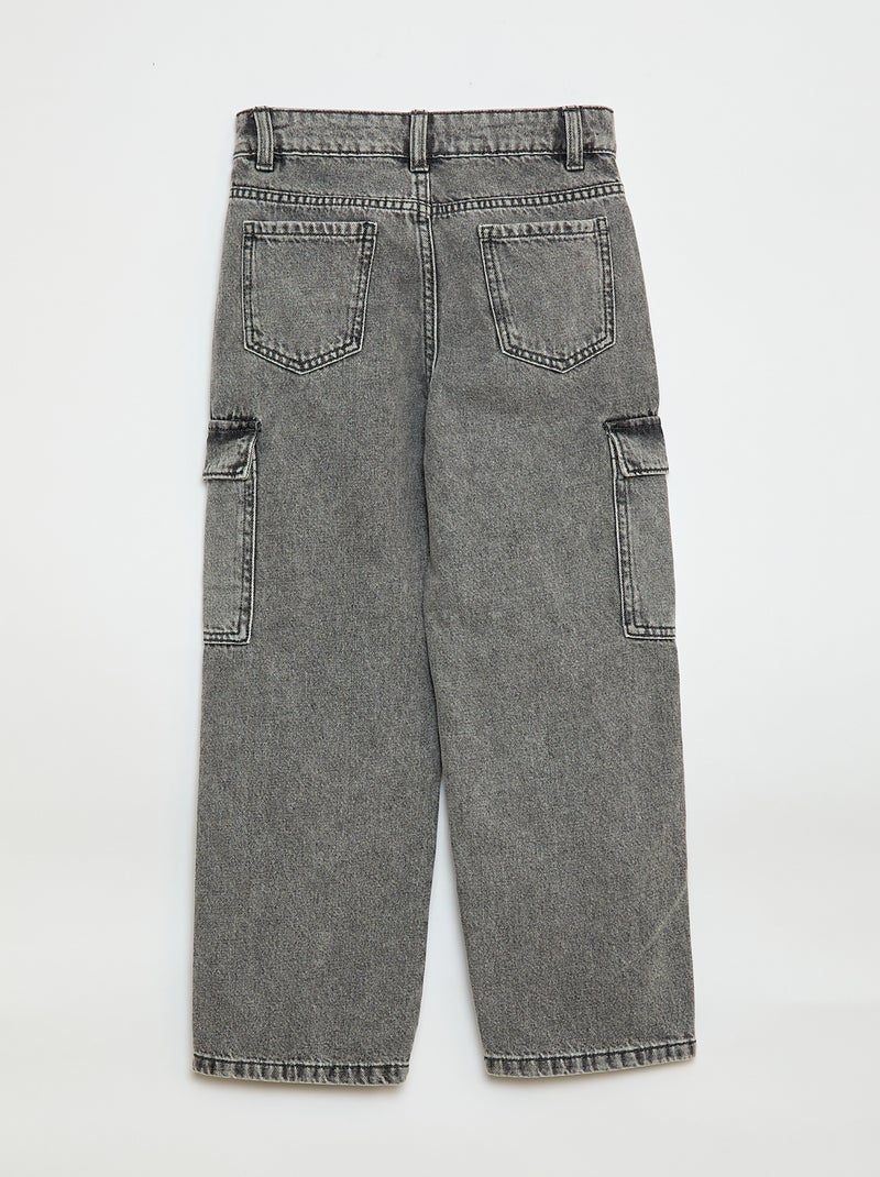 Jeansbroek met zakken Grijs - Kiabi
