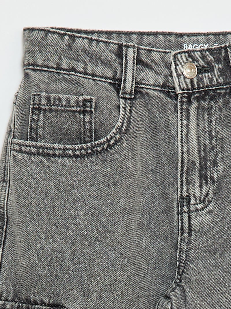 Jeansbroek met zakken Grijs - Kiabi