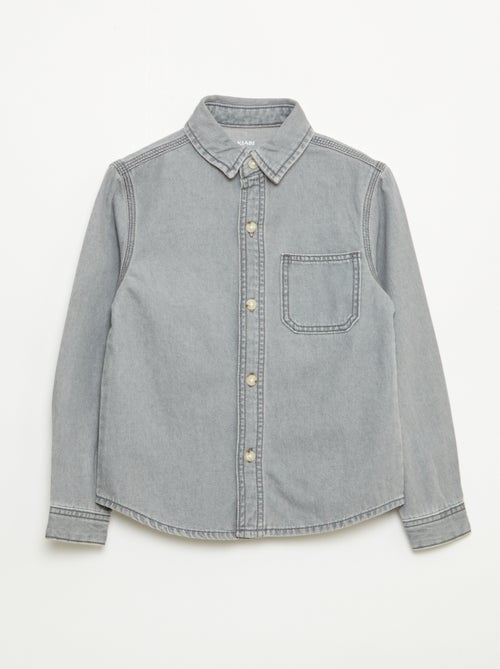 Jeanshemd met borstzak - Kiabi