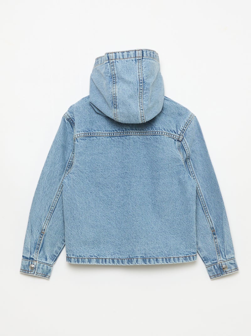 Jeansjas met capuchon Blauw - Kiabi