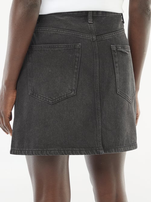 Jeansrok met gevlochten zakken - Kiabi