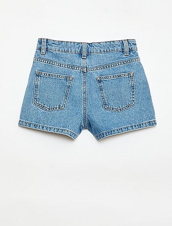 Jeansshort met borduursels