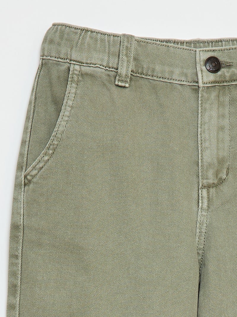 Jeans/spijkerbroek met wijd bollend model Groen - Kiabi