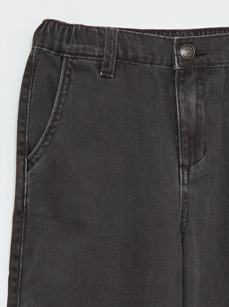 Jeans/spijkerbroek met wijd bollend model Zwart - Kiabi