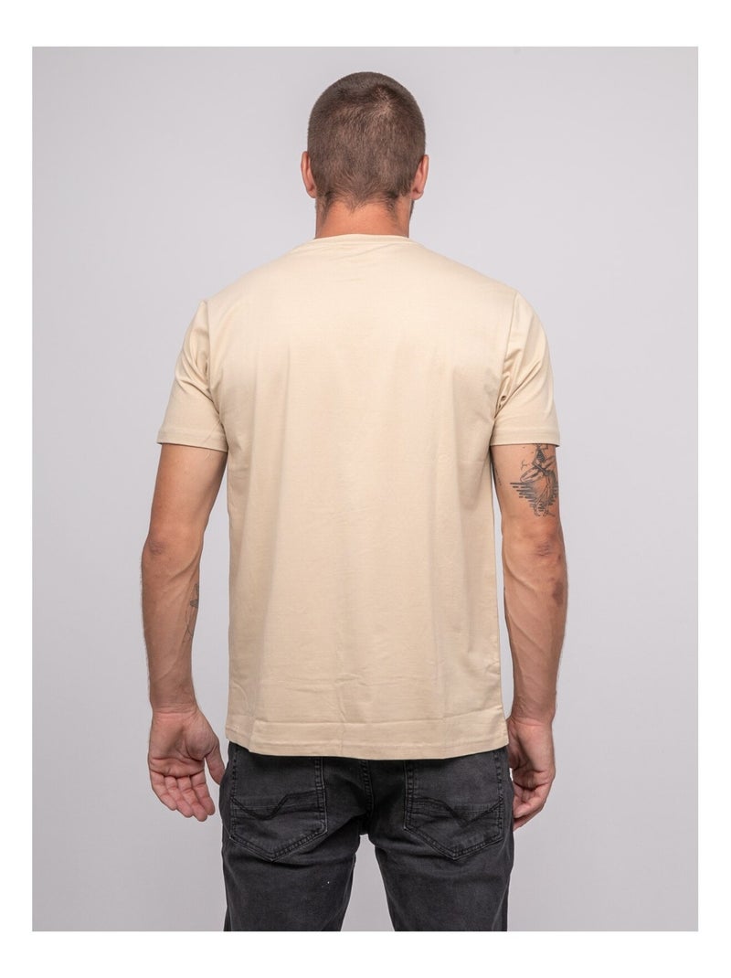 Jedda effen t-shirt met korte mouwen Beige - Kiabi