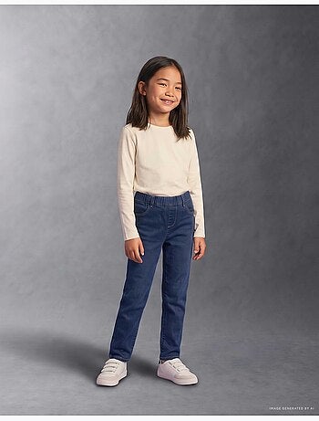 Jegging en denim à taille réglable