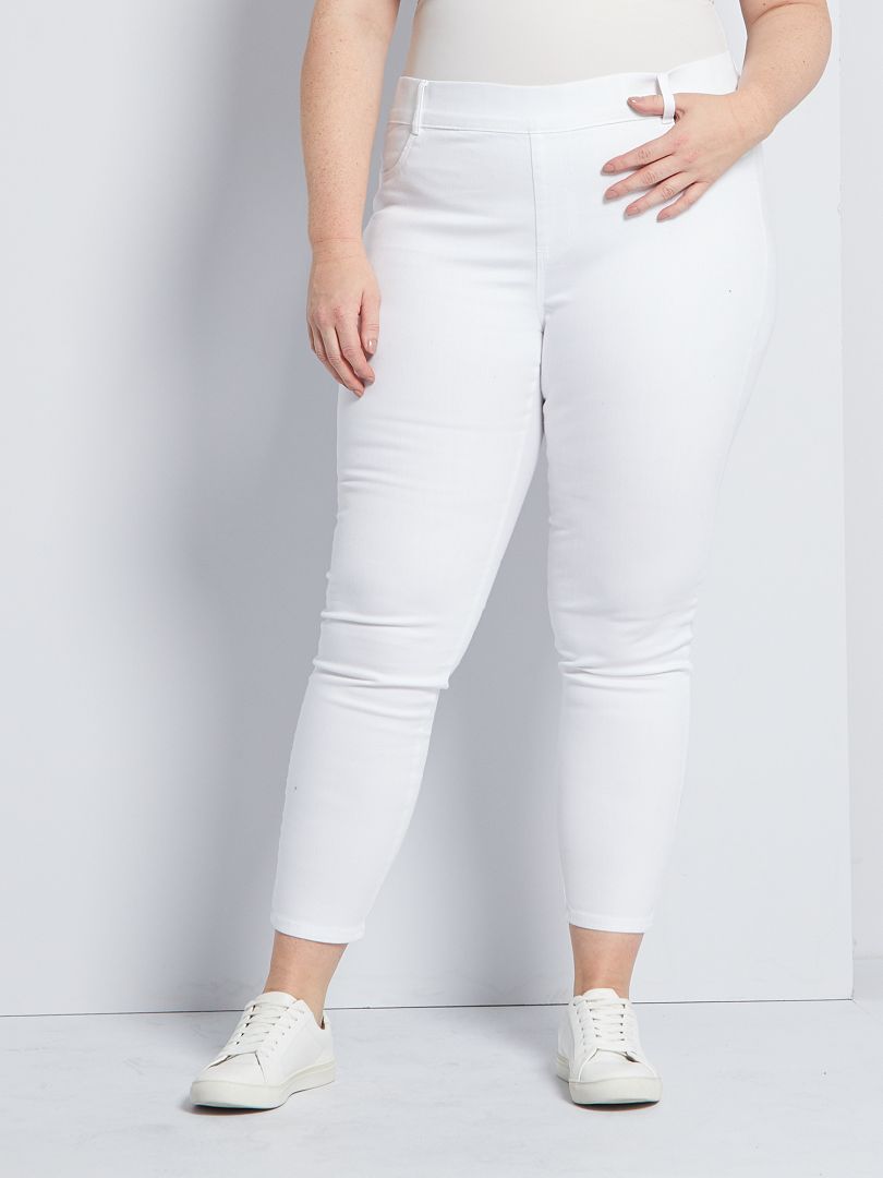 Jegging en denim L32 - blanc - Kiabi - 15.00€