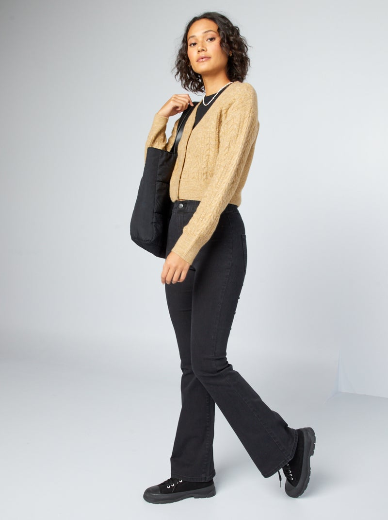 Jegging flare/bootcut stretch Noir - Kiabi