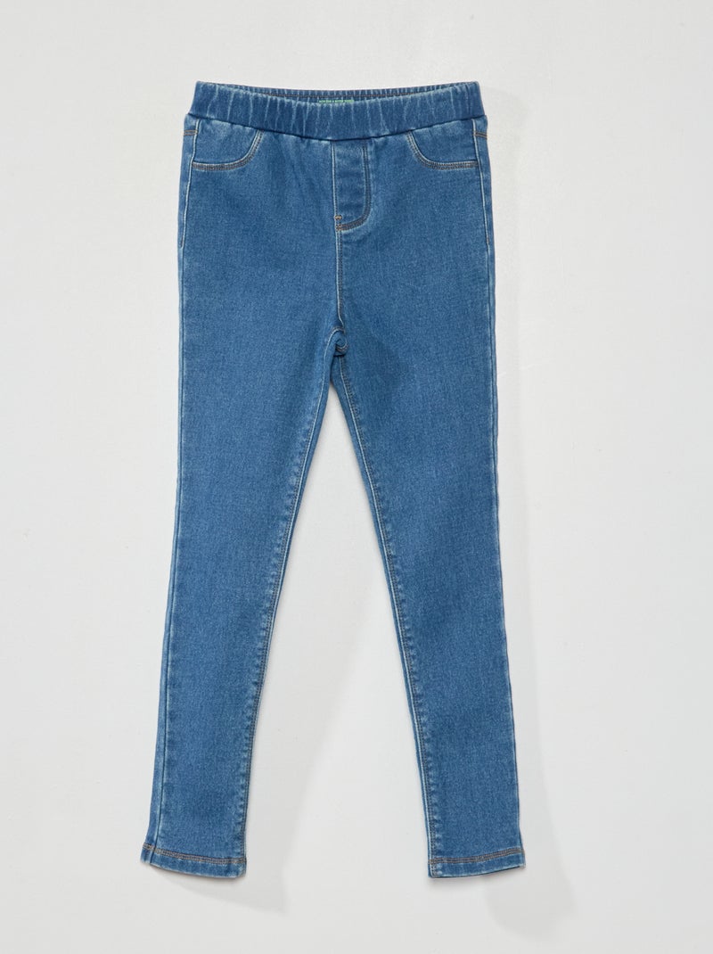 Jegging met elastische tailleband BLAUW - Kiabi