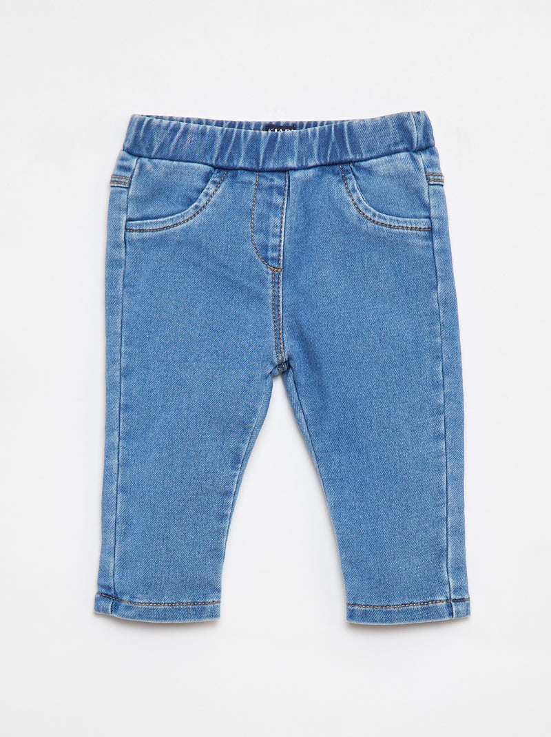 Jegging stretch façon denim Bleu - Kiabi