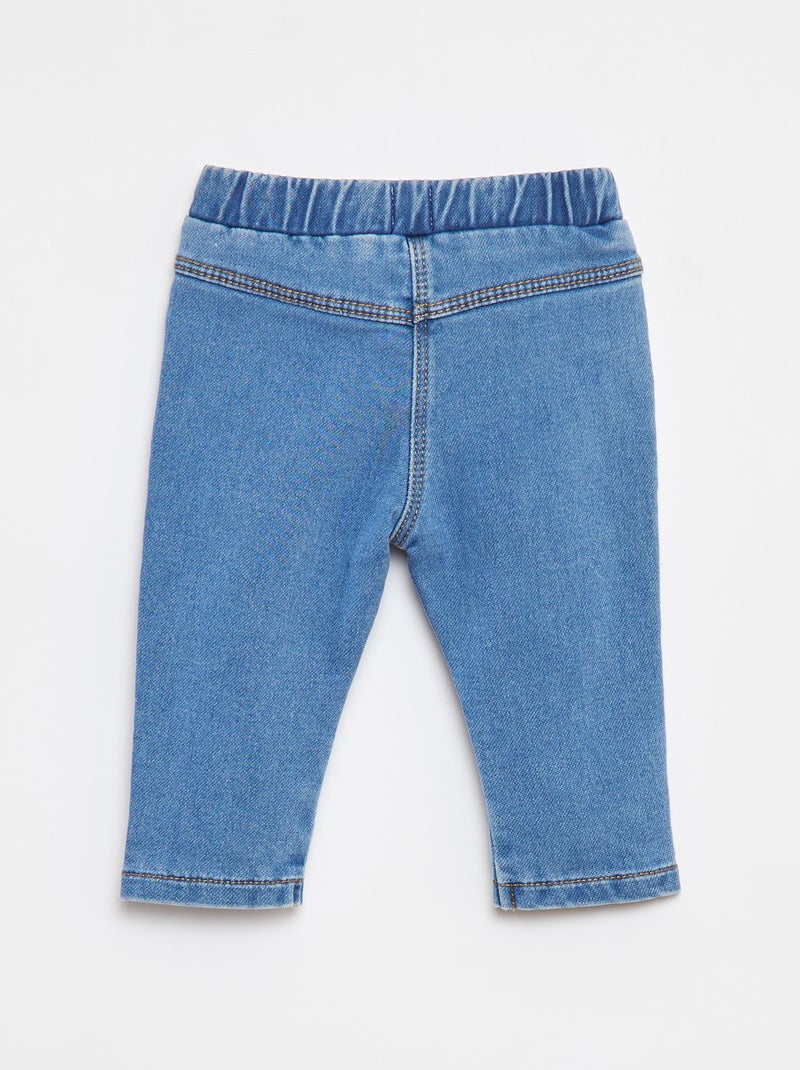 Jegging stretch façon denim Bleu - Kiabi