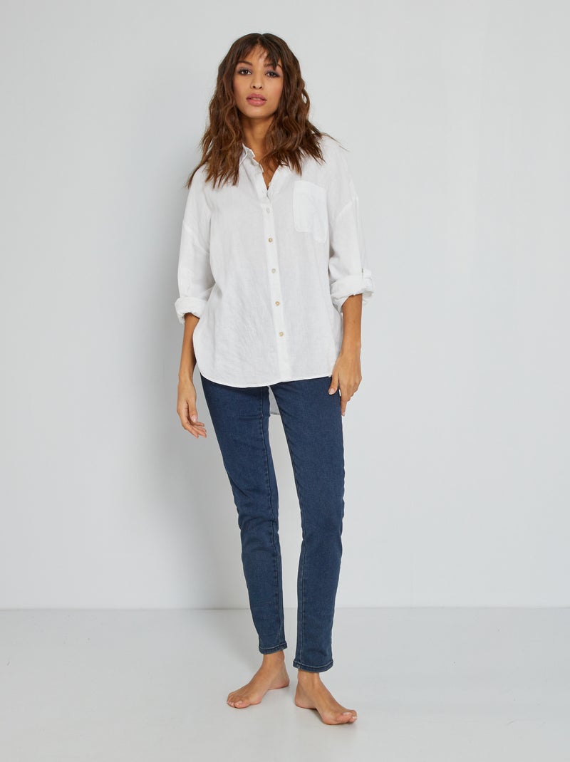 Jegging stretch  taille haute Bleu - Kiabi