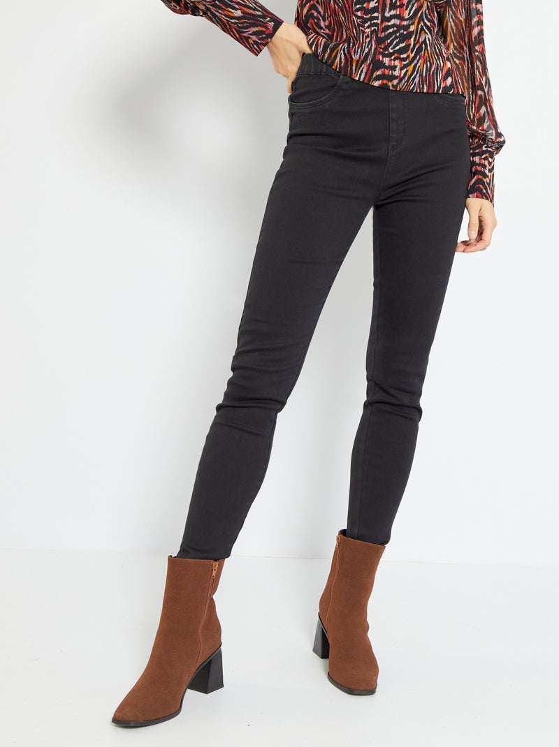Jeans I CODE By IKKS Rose Corail Slim Fit Taille Haute - Taille Regular, Stretch