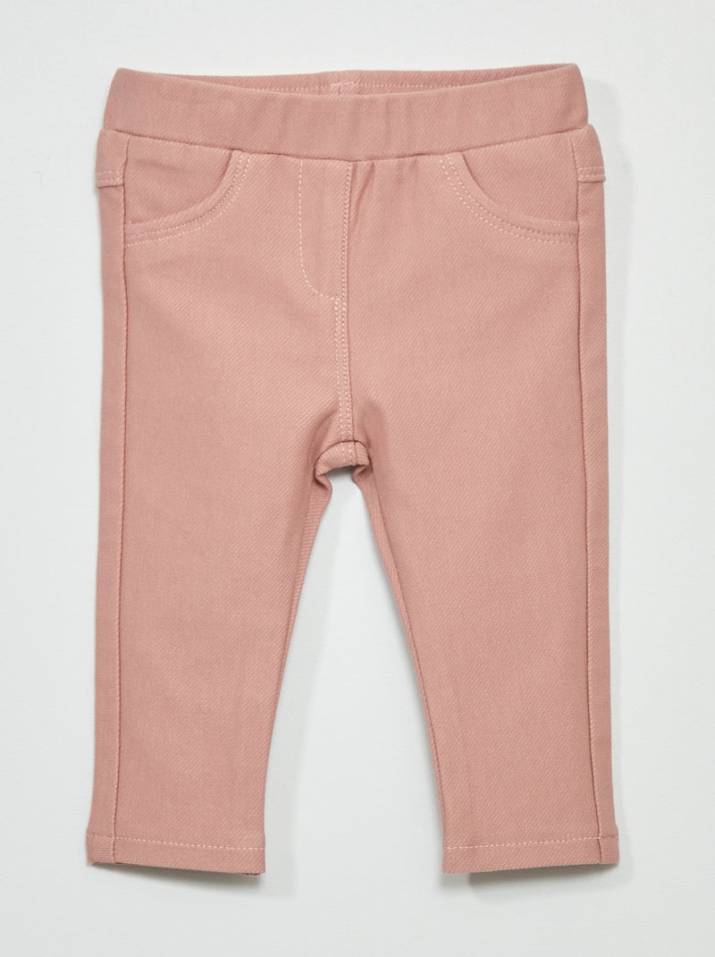Jegging stretch vieux rose - Kiabi