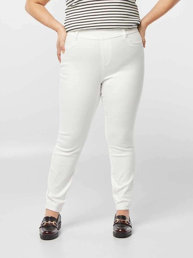 Jegging taille haute regular stretch Blanc - Kiabi