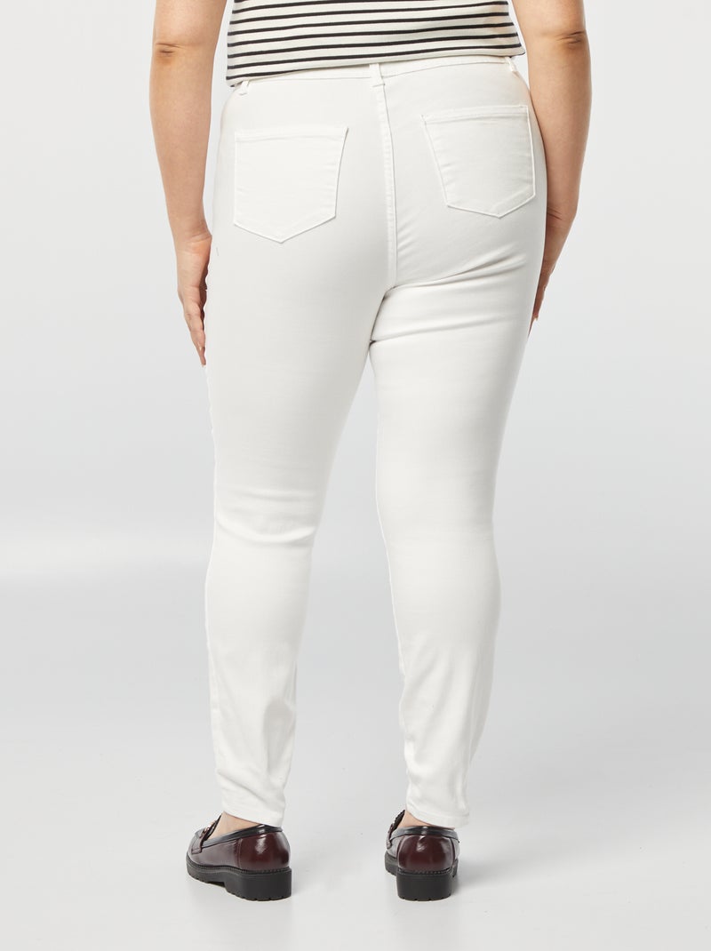 Jegging taille haute regular stretch Blanc - Kiabi