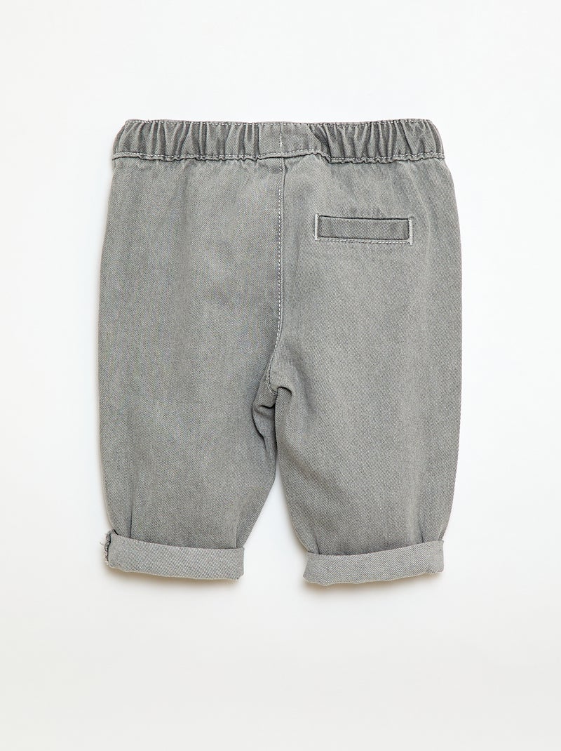 Jegging van spijkerstof Grijs - Kiabi