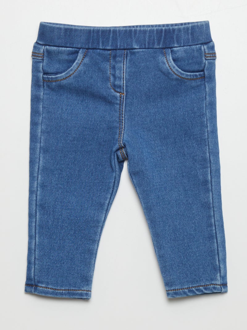 Jegging van stretchstof BLAUW - Kiabi