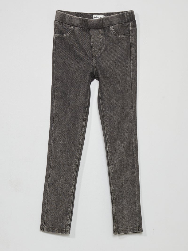 Jegging van stretchstof GRIJS - Kiabi