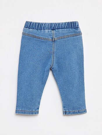 Jegging van stretchstof in denimstijl