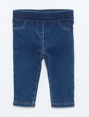 Jegging van stretchstof in denimstijl