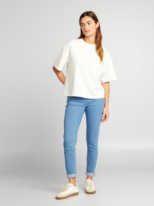 Jegging van stretchstof met hoge taille - Kiabi