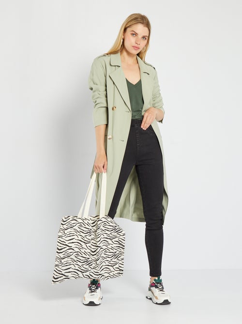 Jegging van stretchstof met hoge taille - Kiabi