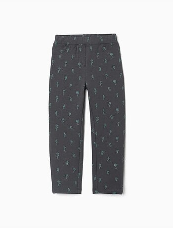 Jeggings à coupe skinny en coton peigné avec imprimé floral