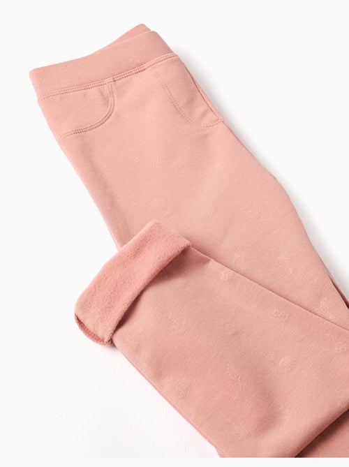 Jeggings à coupe skinny en coton peigné avec imprimé floral - Kiabi
