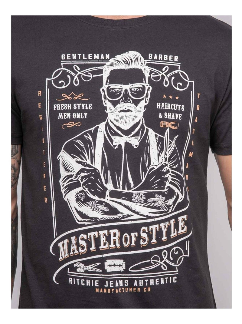 Jemil bedrukt t-shirt met korte mouwen Grijs - Kiabi