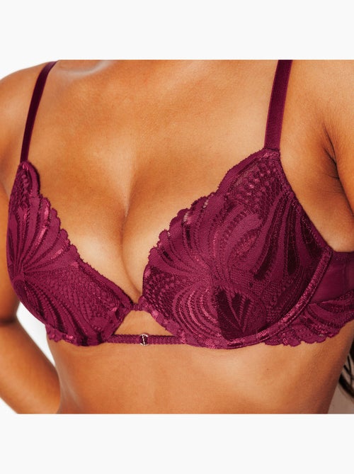 Jen push-up beha plunge rood - Kiabi