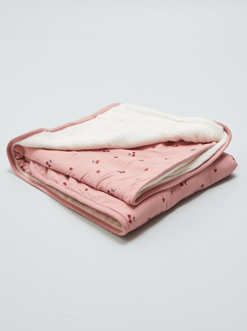 Jersey deken met bloemenprint ROSE - Kiabi