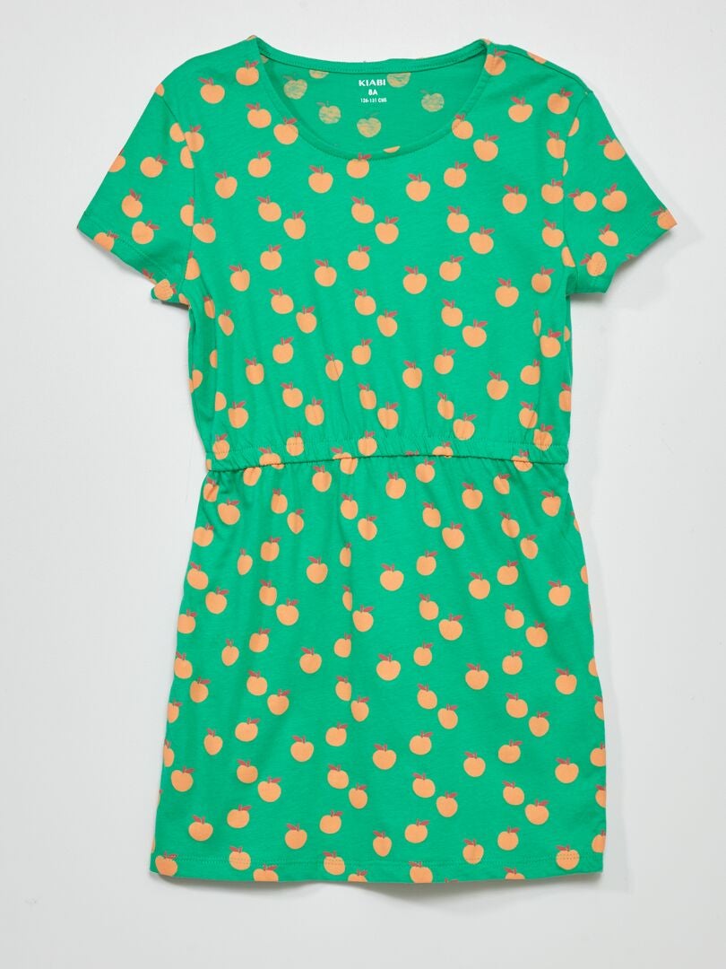 Jersey jurk met print - Setje van 2 ORANJE - Kiabi