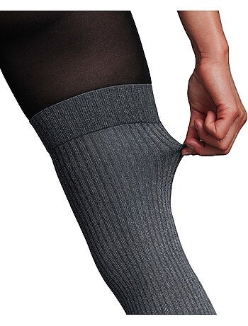 Jersey panty met sokeffect multikleur zwart