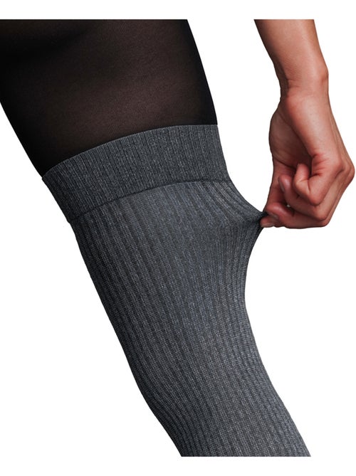 Jersey panty met sokeffect multikleur zwart - Kiabi