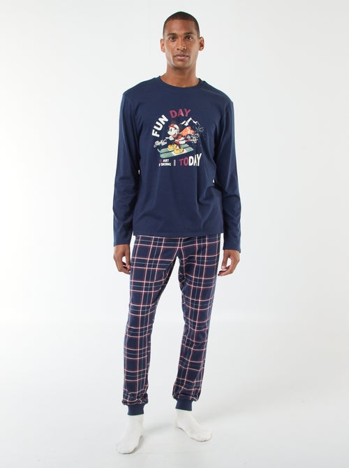Jersey pyjama - T-shirt + broek 'Mickey' 'Disney' 2-delig - Kiabi