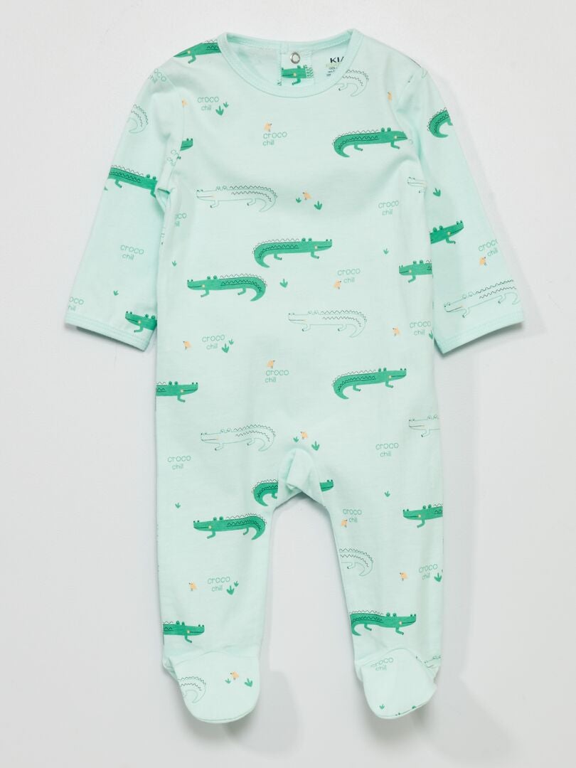 Jersey pyjama met print BLAUW - Kiabi