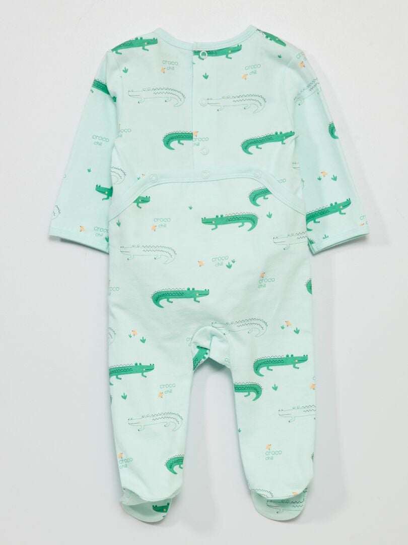 Jersey pyjama met print BLAUW - Kiabi