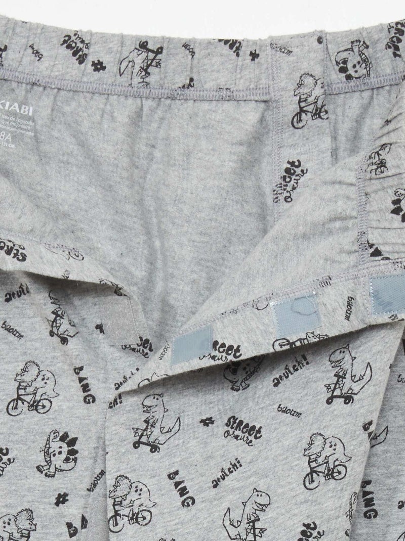 Jersey short - gemakkelijk aan te trekken collectie GRIJS - Kiabi