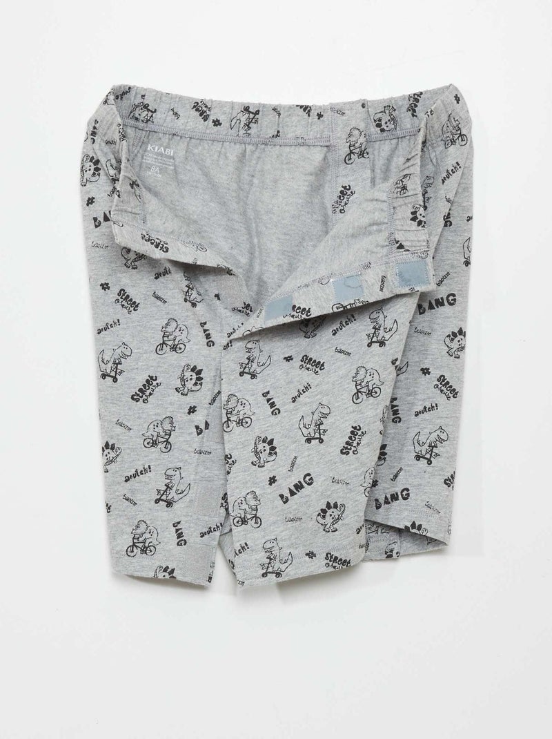 Jersey short - gemakkelijk aan te trekken collectie GRIJS - Kiabi
