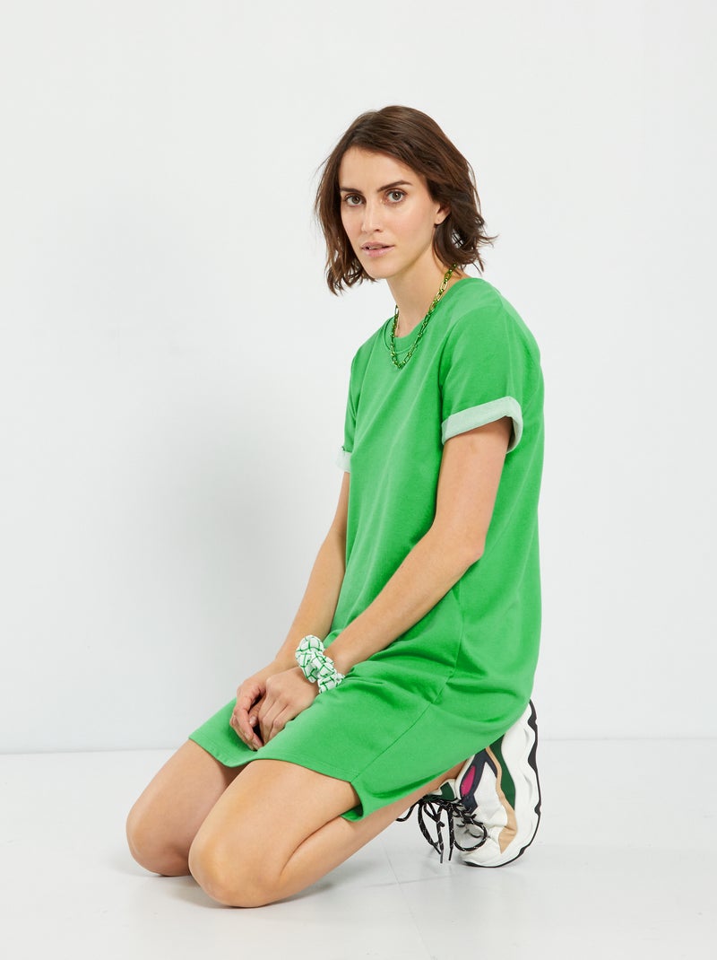 Jersey sweatjurk 'JDC' GROEN - Kiabi